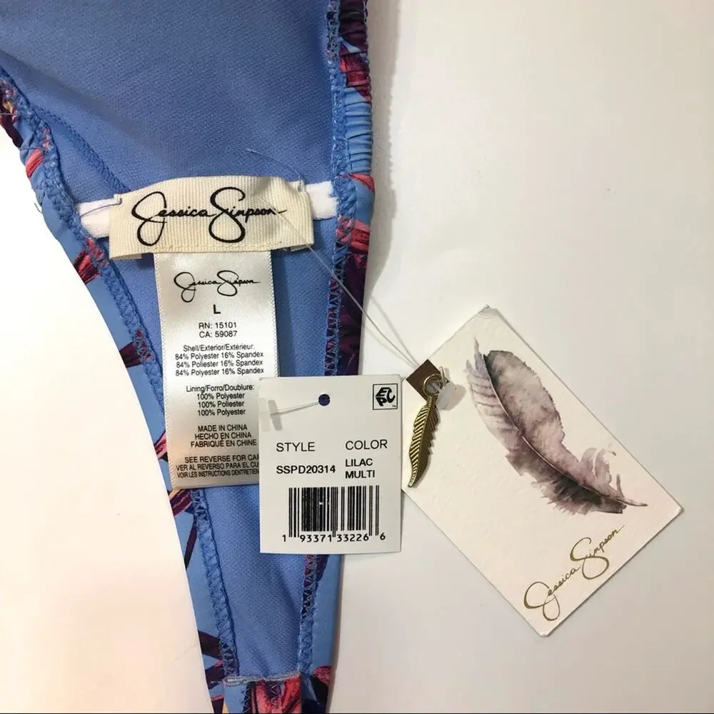 Jessica Simpson Palmy Days O-Ring Bandeau Swim Top
